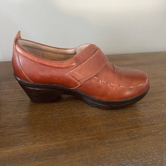 Sanita Professional Nicky Suze Brown Leather Clogs with Buckle- Size EU 38 US 7 - Picture 5 of 11